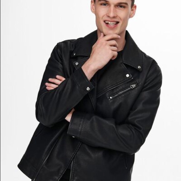 Biker Faux Leather Jacket - Picture 5 of 9